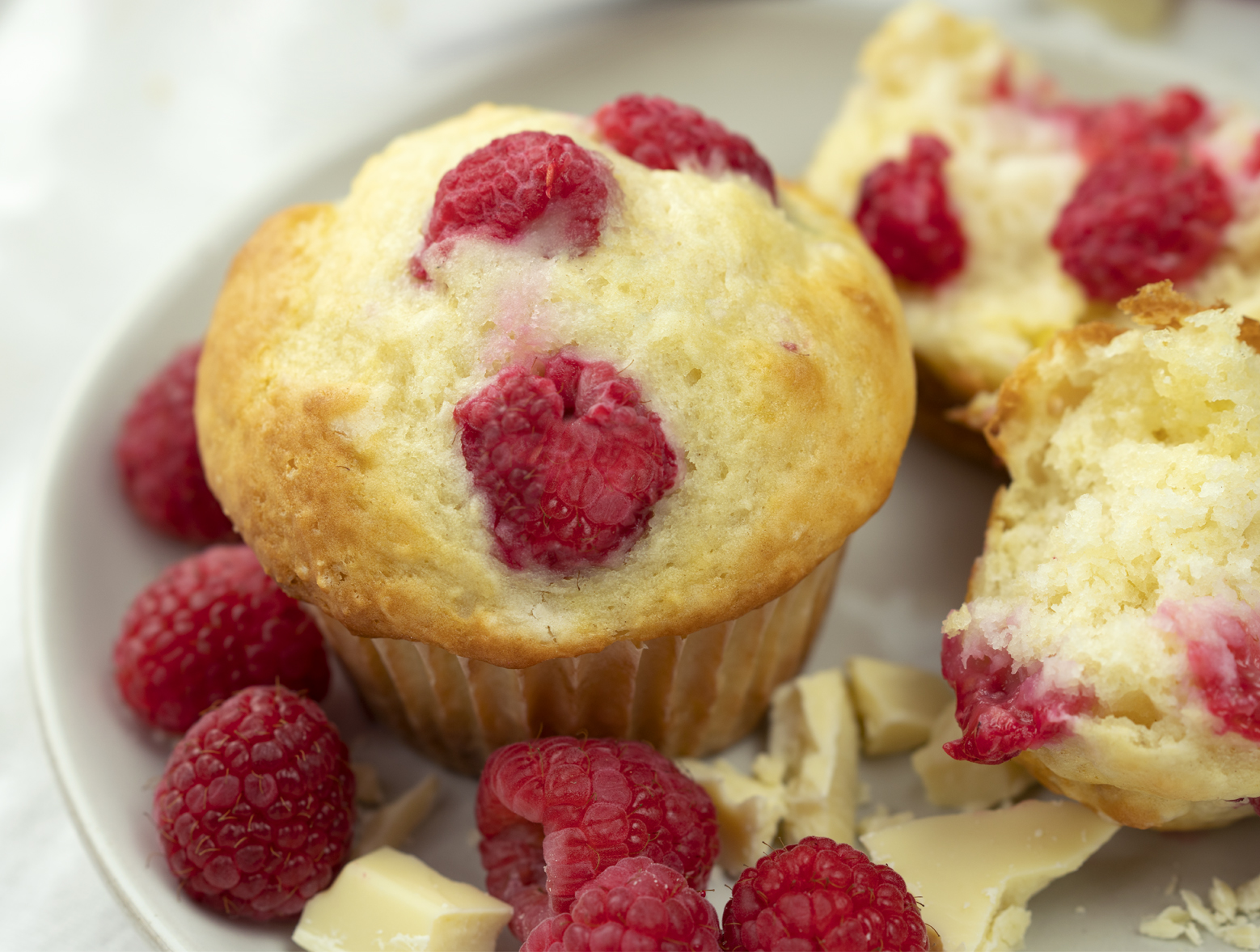 photo of prepared Raspberry White Chocolate Yogurt Muffins recipe